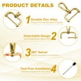 thumbnail image 3 of Uxcell Swivel Clasps Hook, ID Detachable Snap Hook with Screwdriver Gold 1-1/2 Inch, 3 of 7