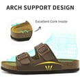 thumbnail image 3 of Ecetana Women's Sandals Comfortable Flat Sandals for Women Open Toe Slide for Women with Adjustable Buckle, 3 of 5