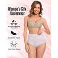 thumbnail image 3 of 4Pack Plus size Women's Briefs Coverage Underwear Ladies Panties for Women Women's High-Waist Light Tummy Control Girdle Panties 2Black+2leopard 2XL, 3 of 6