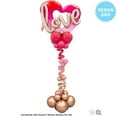 thumbnail image 4 of Qualatex Ombre Red Pink Open Heart Shape 42 inch Foil Mylar Balloon [16647], 4 of 7