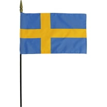Sweden - 8"X12" Stick Flag