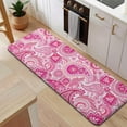 thumbnail image 5 of Pink Paisley and Floral Pattern Kitchen Rug Mat,Kitchen Runner Rugs Non Skid Washable,Decorative Kitchen Floor Mats for Kitchen,Sink,Laundry,17"x47.2", 5 of 7