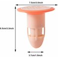 thumbnail image 4 of lune-Paquete de 4 tapones de drenaje para piso de ducha, a prueba de olores, para hotel, cocina, baño (rosa), 4 of 5