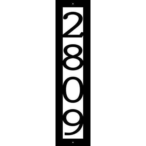 Custom Address Marker - Vertical House Number - Metal Address Sign - House Numbers for Outside - Address Signs for Houses