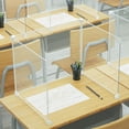 thumbnail image 2 of 3pcs Desktop Area Dividing Board Plastic Transparent Partition Universal Sneeze Guard For Restaurant, 2 of 4