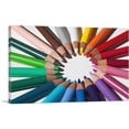thumbnail image 1 of ARTCANVAS Circle Color Pencils Home decor Canvas Art Print - Size: 60" x 40" (1.50" Deep) (3-Piece), 1 of 9