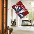 thumbnail image 3 of Patriotic 4th of July House Flag 28x40 Inch Double Sided Outside, Memorial Day Red Floral Welcome Daisy Yard Outdoor Decoration, 3 of 6