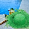 thumbnail image 2 of Sombrero de paja mexicano Sombrero de sol de paja tejido Sombrero de playa estilo hawaiano Sombrero de verano Sombrero de paja decorativo, 2 of 4
