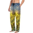 thumbnail image 4 of Field Of Flowerings Sunflowers Men's Pajama Pants Lightweight Sleepwear Bottom Lounge Pants, 4 of 6