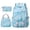 Blue #9, variant on 3Pcs Star Print Backpack Set Preppy Lightweight Casual Bookbag with Lunch Box & Pouch