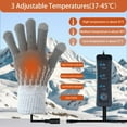 thumbnail image 7 of Heated Gloves for Men Women USB Electric Rechargeable - Winter Thermal Waterproof Warm Gloves for Outdoor Ski Snowboard Motorcycle, Cold Weather Gear, Holiday Gift Idea, 7 of 7