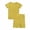 A-Yellow401, variant on Toddler Girls Sets Homewear Summer Soft Cozy Solid Color Tshirts With Shorts Two Piece Girls Loungewear Clothes
