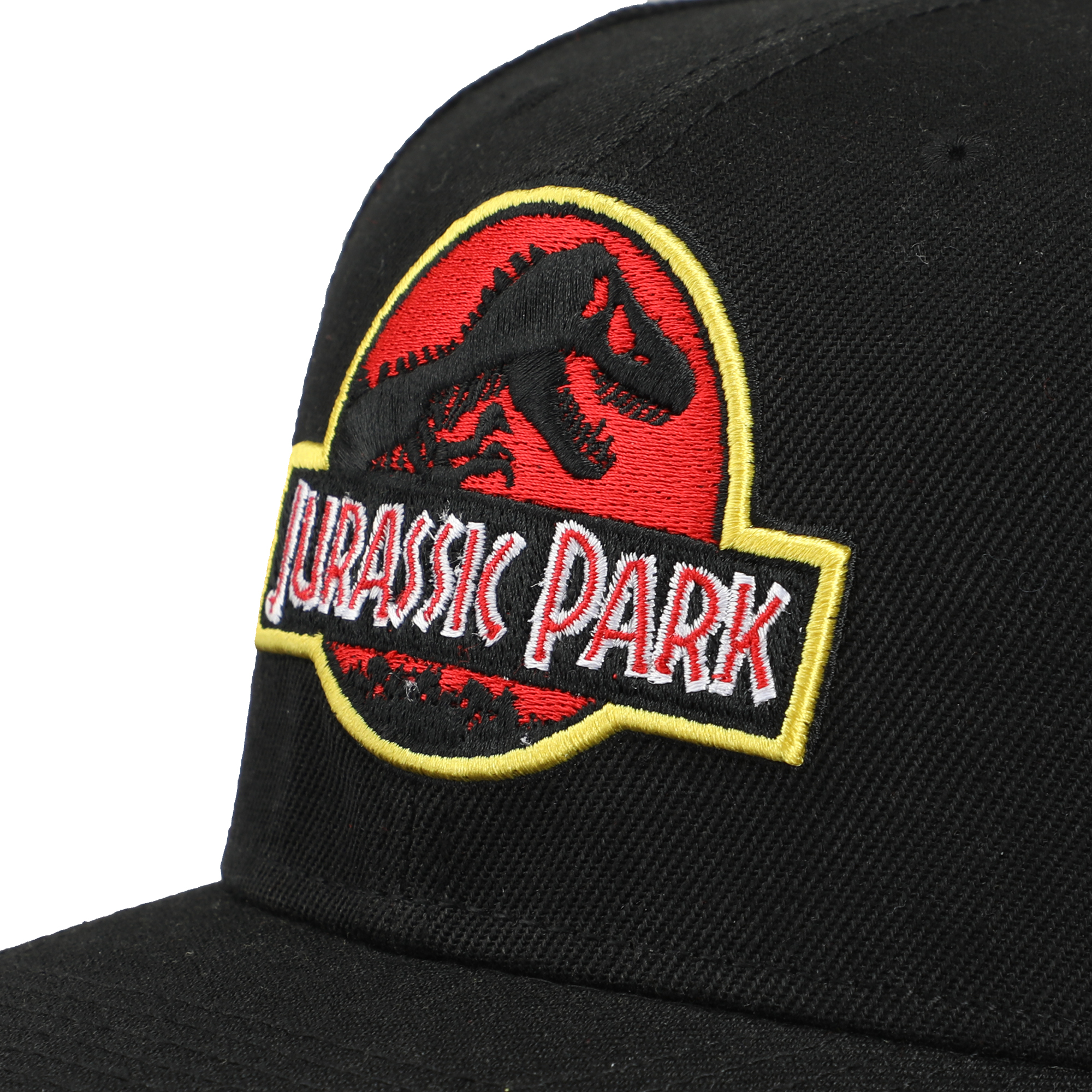 Jurassic Park Embroidered Snap Back Black Dad Hat for Men