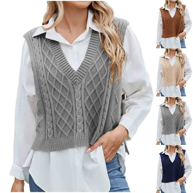 Sentmoon Chandail Col Rond Couleur Unie Grande Taille Extensible et Flexible Manches Longues pour Femmes Automne et Hiver Confortable L
