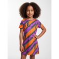 thumbnail image 4 of Girls Classic Casual Short Sleeve Dress Relaxed-Fit Casual Dress Comfortable Playwear for Junior Girls Age 7-13 Crew Neck, 4 of 6