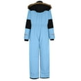 thumbnail image 7 of Womens Snowsuits Ski Suits Onesie Winter Snow Jackets Jumpsuits Reflective Windproof Waterproof Warm Windbreaker (XL, Sky Blue), 7 of 7