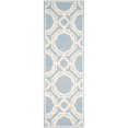 thumbnail image 1 of Safavieh Cambridge Collection CAM721B Handmade Moroccan Geometric Blue and Ivory Premium Wool Area Rug (5' x 8'), 1 of 8