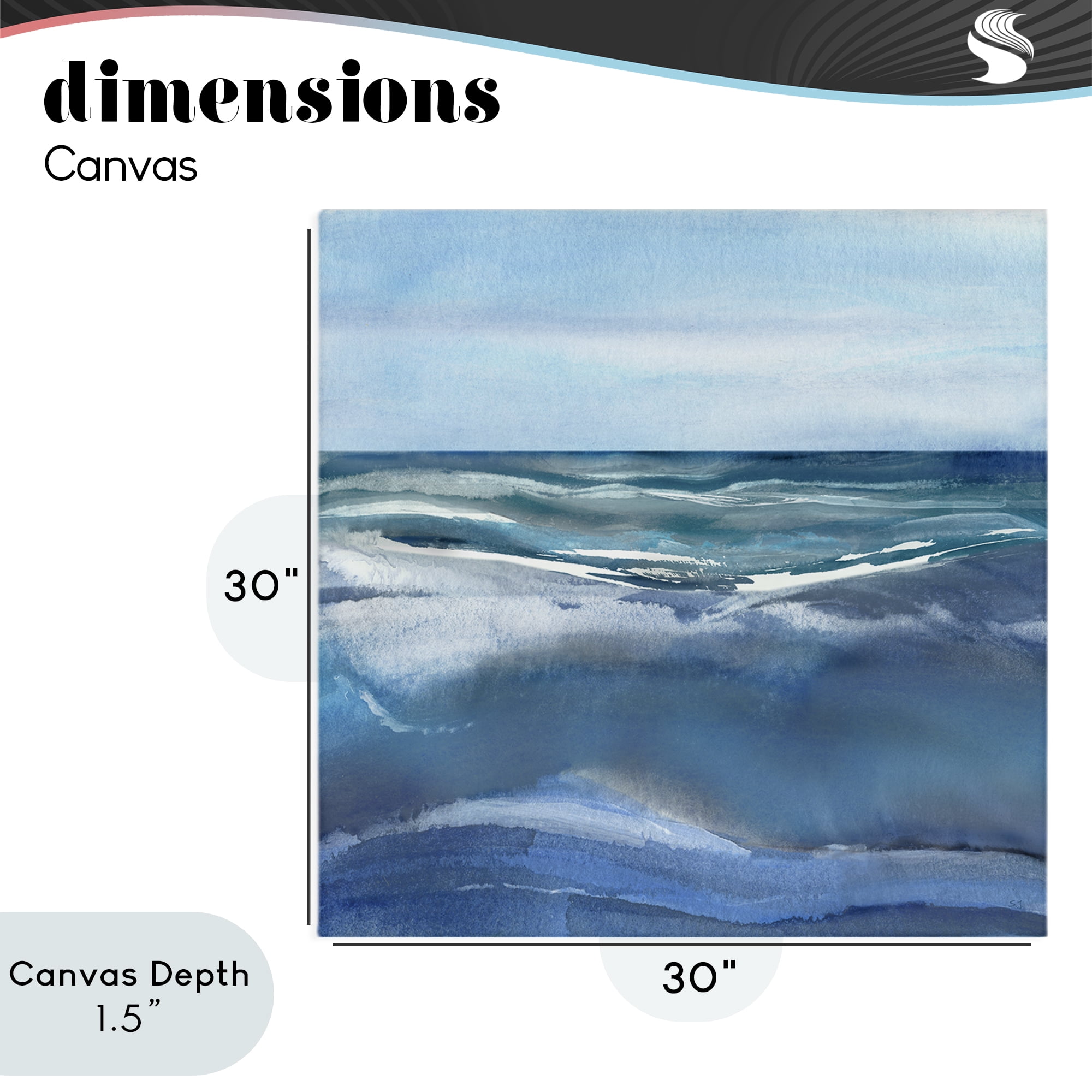 Stupell Industries Calm Seas under Soft Sky Canvas Wall Art, design by Susan Jill
