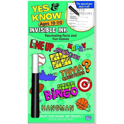 Yes & Know Invisible Ink Books ALL ABOUT SPORTS FASCINATING FACTS & FUN GAMES 