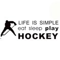 thumbnail image 1 of playing hockey wall stickers bedroom living room backdrop wall decoration, 1 of 4