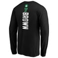 thumbnail image 3 of Men's Jaylen Brown Black Boston Celtics Playmaker Name & Number Long Sleeve T-Shirt, 3 of 3