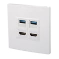 thumbnail image 4 of HD Multimedia Interface Ethernet Wall Plate, 4 Port Wall Plate 4K 60HZ Easy Installation USB3.0  for Hard Disk for Computer, 4 of 7