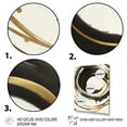 thumbnail image 3 of Designart Black And Gold Curves III Canvas Wall Art, 3 of 5