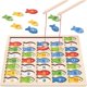 thumbnail image 4 of Juguetes de pesca de madera magnéticos para niños pequeños, juego de conteo de peces con el alfabeto, rompecabezas de números y alfabetos, juguetes educativos de matemáticas y ABC para niños de 3, 4, 4 of 6