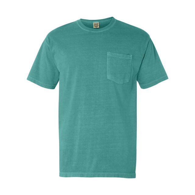 Comfort Colors T-Shirt à Poche Épais Teint en Pièce pour Adulte, 2TG, Écume de Mer