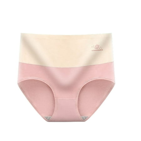 Diufon Cotton Underwear for Women High Waisted Printed Plus Size Belly Hide Panties Breathable Soft Stretch Briefs