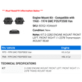 thumbnail image 2 of Engine Mount Kit - Compatible with 1968 - 1974 GMC P35/P3500 Van 1969 1970 1971 1972 1973, 2 of 2