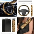 thumbnail image 5 of XYZCANDO Spotted Sunflower Handbrake Cover Car Cushion Cover Steering Wheel Cover Armrest Cover Seat Belt Cover Keychain Fender Cover Lipstick Cover Trash Can Car Coasters Washable, 5 of 7