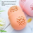 thumbnail image 6 of 2Pcs Makeup Sponge Holder, Beauty Blender Holder, Silicone Beauty Blender Holder Trendy Makeup Sponge Holder, Portable Dustproof Sponge Blender for Travel, Orange, 6 of 7