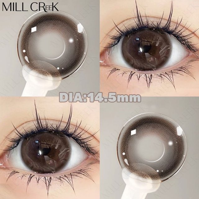 MILL CREEK lentes de contacto de Color, lentes de miopía anuales con dioptrías, aumento de potencia cosmética brillante, maquillaje para ojos hermosos