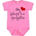 thumbnail image 3 of Inktastic My Heart Belongs Firefighter Girls Baby Bodysuit, 3 of 5