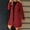 Red, variant on Hueook Barn Jackets for Women's Solid Casual Thicken Wool Stand Collar Inner Lining Pocket Breasted Pea Mao Coat Coffee 4X
