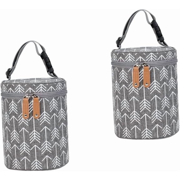 2Pcs Bottle Bag, Baby Bottle Insulation Bag, Portable Baby Bottle Cooler Bag, Practical Bottle Warmer for RV Road Trips, Camping, Travel and On The Go, Everyday Breastmilk Storage Bag
