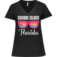 thumbnail image 3 of Inktastic Sanibel Island Florida Vacation Women's Plus Size V-Neck T-Shirt, 3 of 5