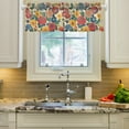 thumbnail image 2 of Yayeee Kitchen Valance Rod Pocket 54" x 18" Living Room Window Curtain, Vibrant Flowers Pattern, 2 of 6