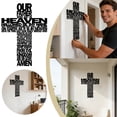 thumbnail image 2 of Cristo y el metal: arte mural con texto de oración; colgantes para pared del hogar; salón, dormitorio, comedor, terraza, iglesia, exterior, 2 of 7
