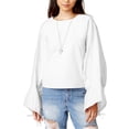 thumbnail image 1 of J.O.A. Womens Cotton Oversized Button Up Shirt, White, Large, 1 of 1