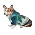thumbnail image 7 of Fotbe Watercolor Turtle5 Print Small Dog Sweater Hoodies Pet Grey Hooded Soft Fleece Sweatshirts with Pocket Fall Winter Puppy Cat Sweaters Warm Clothes-X-Small, 7 of 7