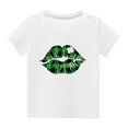 thumbnail image 2 of SDNall Bambin Garçons Filles Mode Mignon Col Rond Impression Manches Courtes Top, 2 of 9