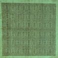 thumbnail image 1 of Ahgly Company Machine Washable Indoor Square Abstract Turquoise Blue Modern Area Rugs, 5' Square, 1 of 4