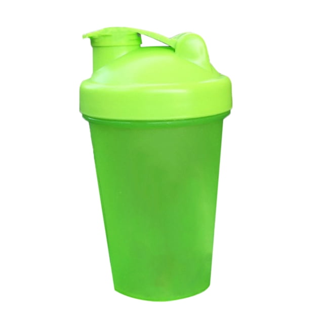 Vaso mezclador de proteína en polvo, botella de PP con bola de acero inoxidable para mezclar, 500 ml, verde