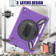 thumbnail image 2 of Dteck Case For Apple iPad 10.2" 8th Generation 2020 Released,Shockproof Armor Rugged Rubber Hard Back Heavy Duty Protective Hard Strap Kickstand iPad 7th Gen 10.2" 2019 Cover,Purple, 2 of 6