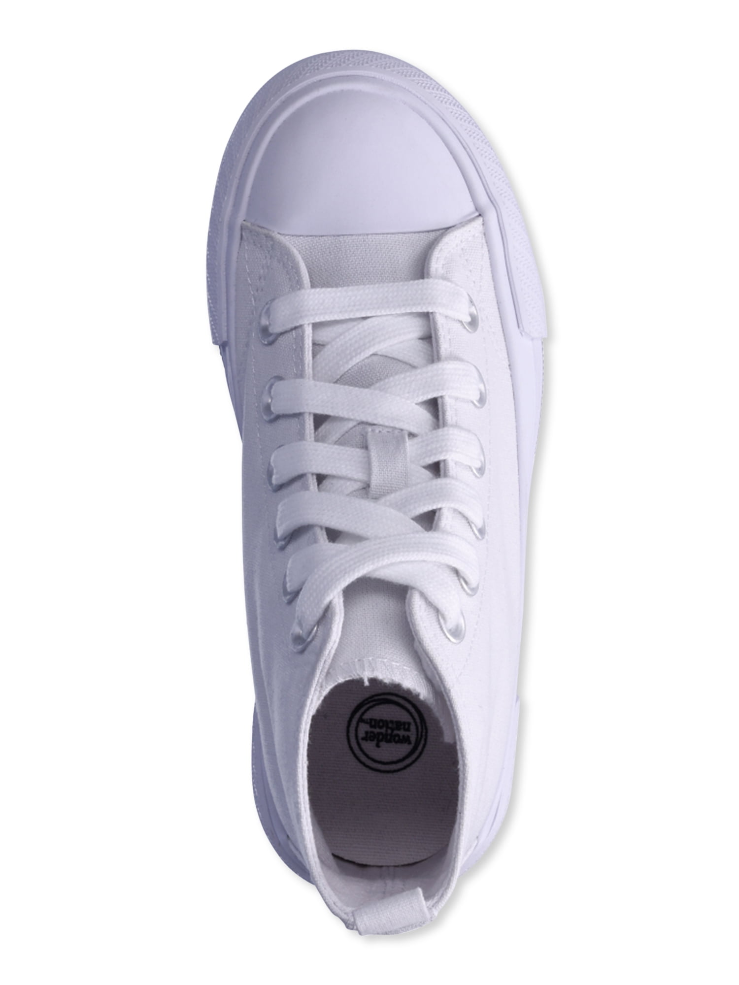 Wonder Nation Little Girls and Big Girls Platform High Top Sneakers, Sizes 13-6