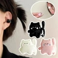 thumbnail image 4 of Cute Cartoon Cat U-shaped Clip on Earrings for Women Delicate Earings Fashi, 4 of 8