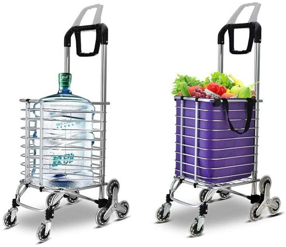 8Wheel Folding Utility Cart Upgrade Handle Grocery Shopping Bag Collapsible Spot 