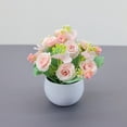 thumbnail image 2 of Feltree Botanical-Inspired Artificial Potted Plants with Flexible Stems, Non-Fading Polyester Flowers for Desktop/Shop Window Displays, 2 of 7